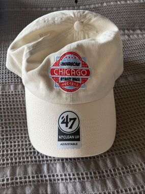 '47 Chicago Embroidered Baseball Cap - Cream, Red, Light Blue
